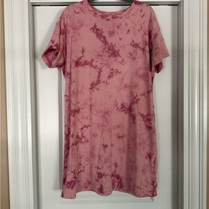 Old Navy Pink Tie-Dye Women's t-shirt Dress
